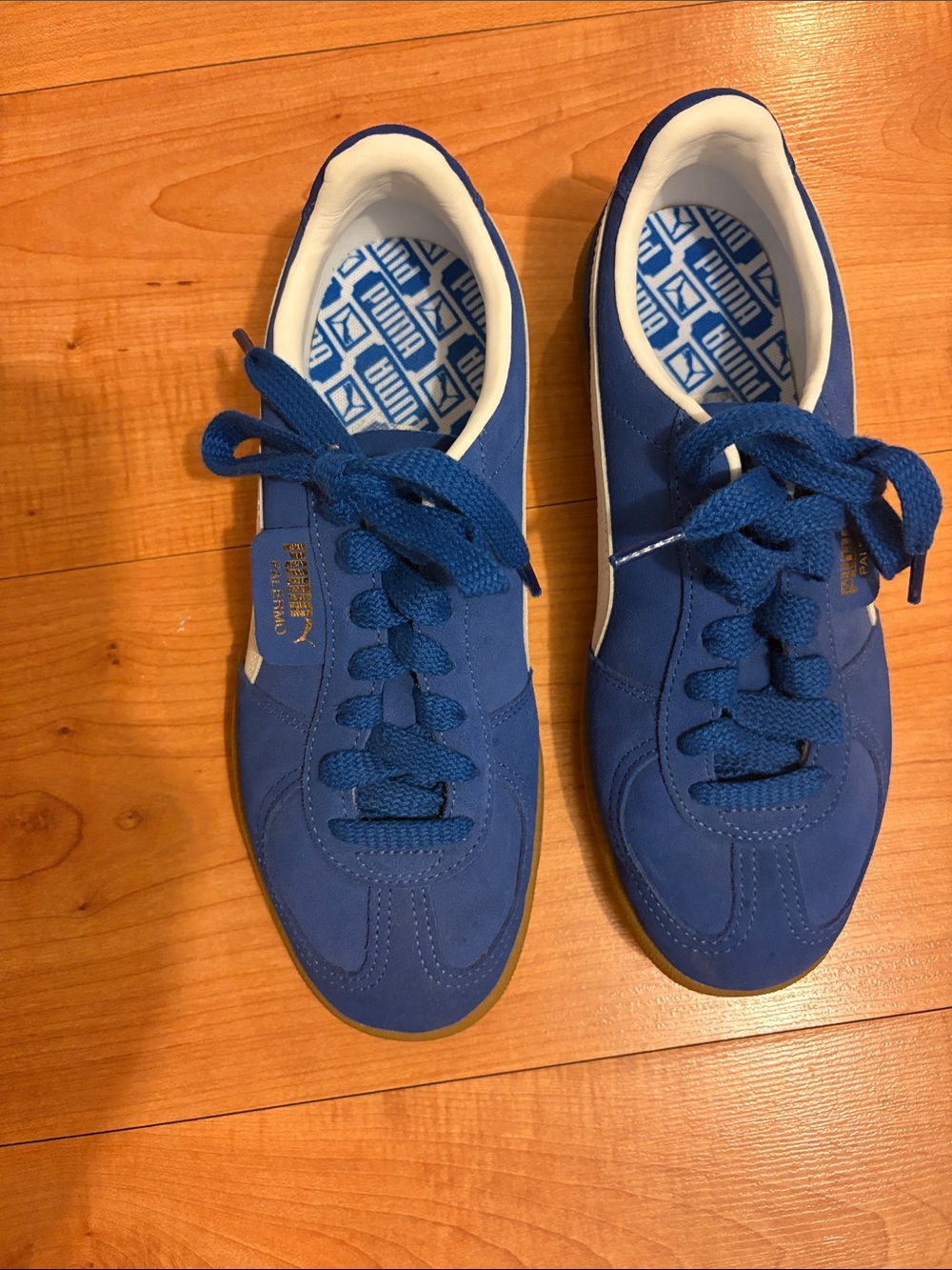 Puma Palermo Womens Royal Blue Suede Sneakers